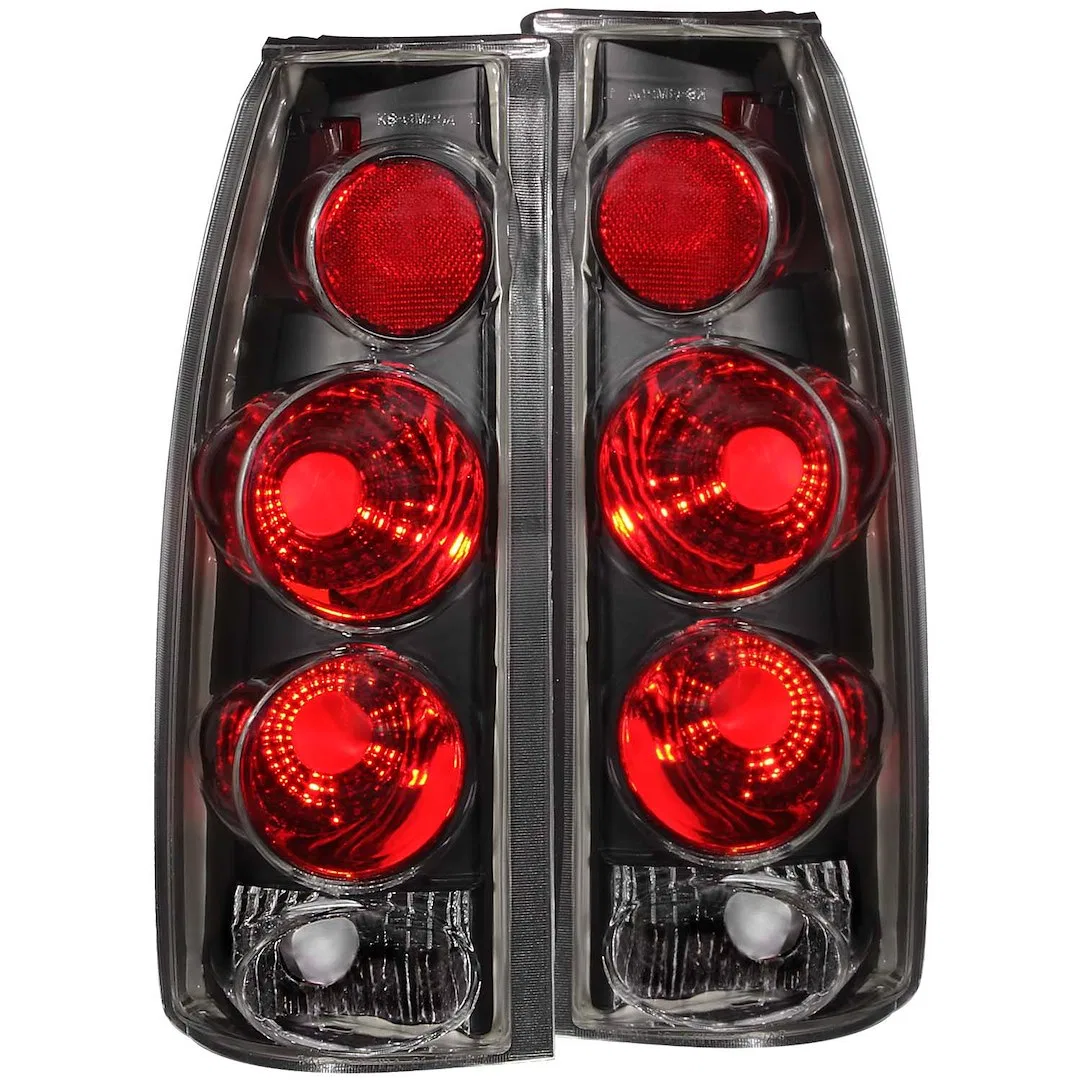 211019 – ANZO Tail Light Assembly, Uses OE Bulbs Clear Lens Black Housing Set of 2